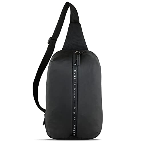 bugatti Blanc DeLight Cross-Body-Bag aus Tarpaulin & Nylon, Umhängetasche Herren, schwarz