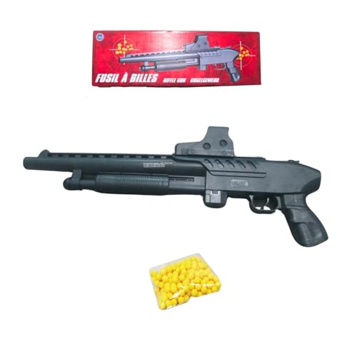 Airsoft Réplique de Fusil à Pompe à Billes 44 cm, 0,25 Joule, Tir Coup par Coup, 18 Billes Incluses