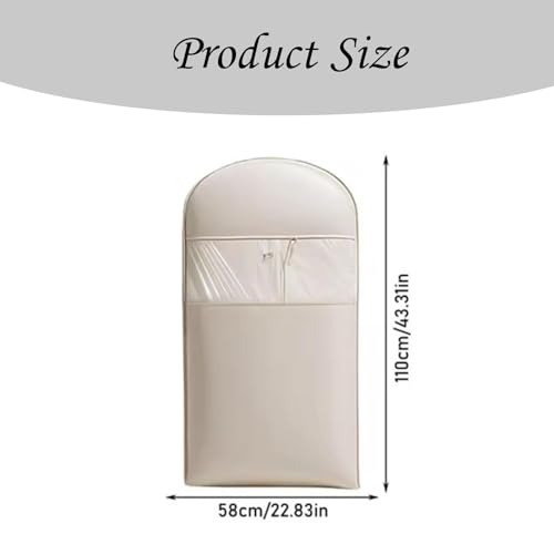 Space Saving Hanging Garment Bag with Self Compression Zipper,Saving Hanging Protector for Down Coat, Transparent Visibility Space Savin gown Compression Dust Cover for CDown Coat2