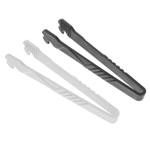 PRETYZOOM Pcs Baked Bread Tongs Plastic Food Serving Tong for Buffet Steak Grilling Comfortable to Hold and Non-slip