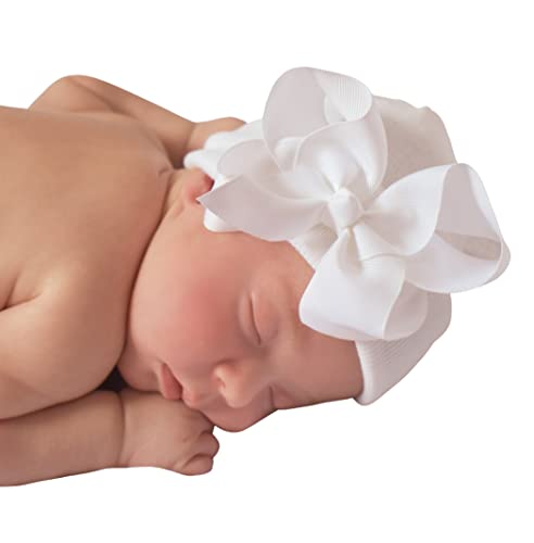 Image of Newborn Baby Girl Hat with Bow
