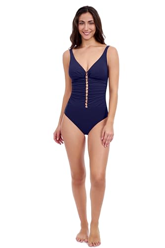 Profile by Gottex Women's Tutti Frutti D Cup V-Neck Ladder Detail One Piece Swimsuit - Main Image