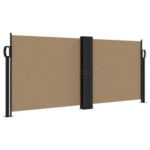 Toldo lateral retráctil gris pardo para evitar miradas de vecinos 3
