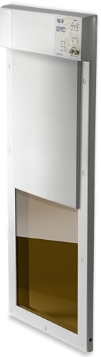 Genuine Power Pet Fully Automatic Pet Door from High Tech Pet Brand. Pet Collar Operated, 4 Way Access, Directional Sensing, Dead Bolt Lock, Air Tight, Quick, Quiet Operation, USA Customer Service