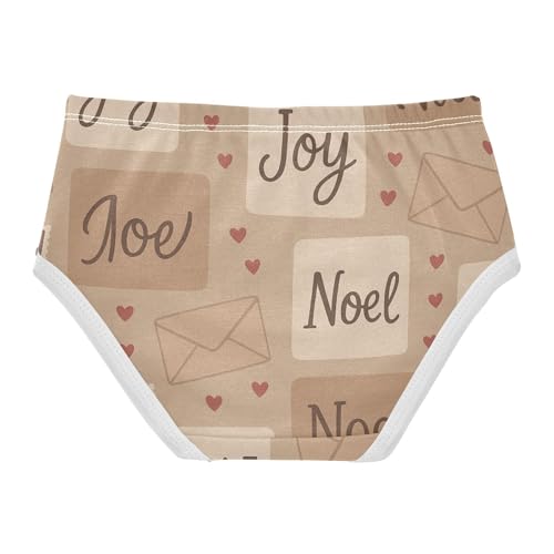 Girls' Panties Training Briefs Underwear for Baby Girls Seamless Christmas Cards Pattern in Sizes 2T,3T, 4T, 5T, 6Y and 8Y2