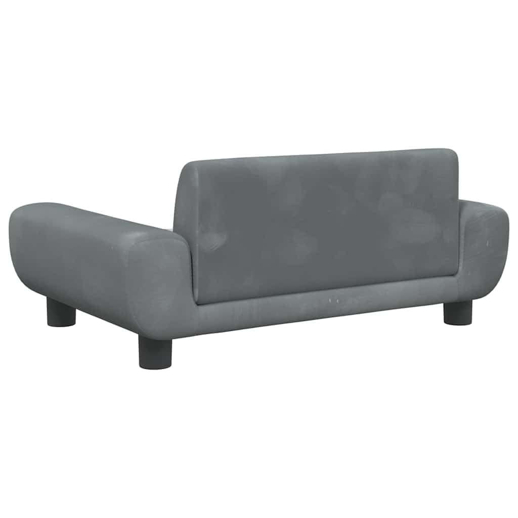 vidaXL Lit pour Chien Gris foncé 70x45x33 cm Velours