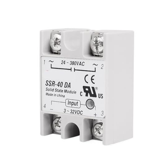 Module SSR-40DA 40A commutation silencieuse entrée 12V DC sortie 220V AC sans usure