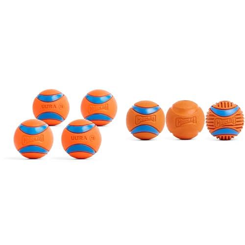 Chuckit Ultra Ball Dog Toy Bundle - Medium 2 5-inch Diameter Bouncy Fetch Balls - Pack of 7