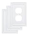 Franklin Brass W35059V-PW-C Classic Beaded Single Duplex Wall Plate/Switch Plate/Cover (3 Pack), White