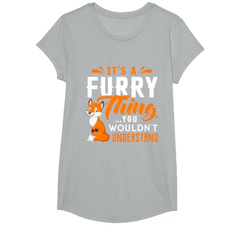 Its a Furry Thing You Wouldnt Understand Shirt Cute Furry T-Shirt, Girls, Heather Grey, Large