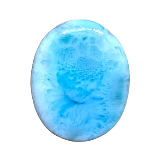 Pierre larimar naturelle de qualité supérieure 46 mm cabochon d'exception pour haute joaillerie