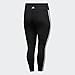 adidas Women's Believe This 2.0 AEROREADY 3-Stripes 7/8 Workout Training Yoga Pants Leggings, Black/White, Small