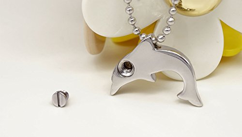 Stainless Steel Dolphin Urn Necklace for Ashes Cremation Jewelry Memorial Keepsake2