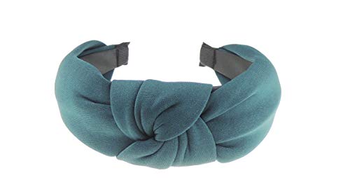 Preisvergleich Produktbild Glamour Girlz Damen Haarreif, dick, Jersey, Knoten, Blaugrün