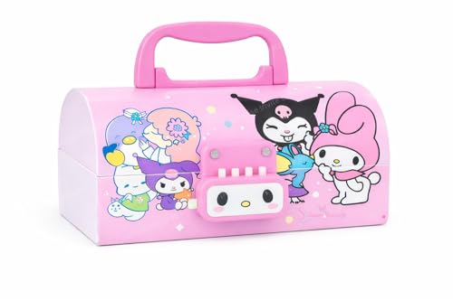 Image of Invite Kuromi Pencil Case Suitcase Style Password Lock Pencil Case, Multi-Layer Pencil Box for Kids, Boys, Girls, Stationary Organizer Box, Birthday Return Gift for Kids(Cute Kuromi-Pink Color)