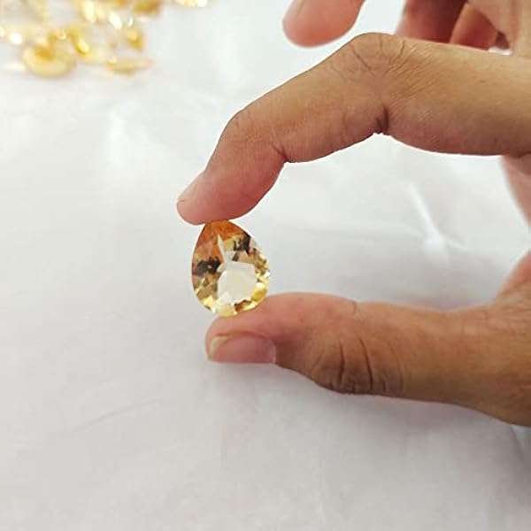Citrino naturale Citrino Lotto all'ingrosso (EUR 1.03/CT) Dimensione fine di qualità Fea Facettata pietra per pera sciolta per rivendere gli astrologi gioiellieri Sagittario Zodiac Sign