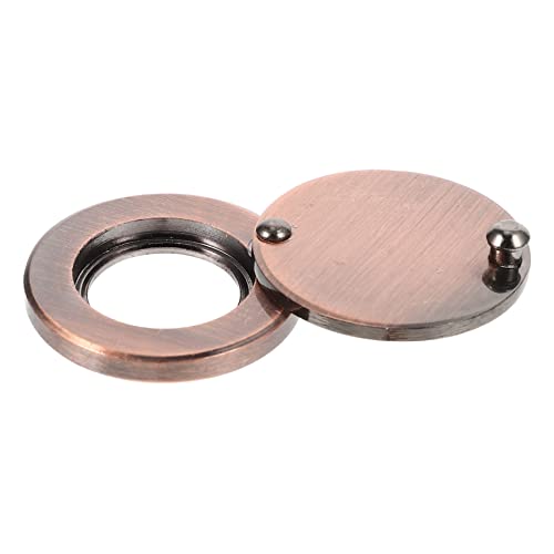 Copper Viewer Peephole Cover con diseño giratorio anti-espiado, acabado dorado, cubre vista exterior, para instalación en puerta de hogar