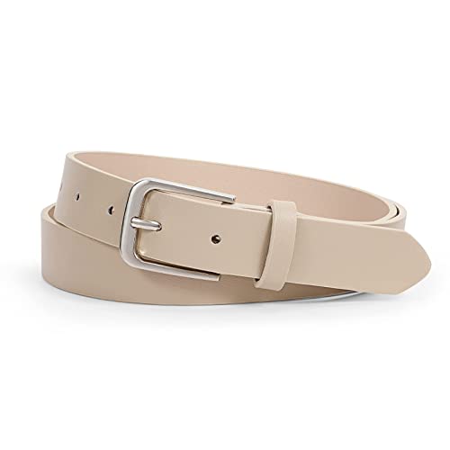 Image of WHIPPY Women Casual Leather Belt for Jeans Pants, Fashion Ladies Waist Dress Belt