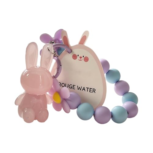 Image of Rabbit Lip Gloss Keyring - Lip Balm & Lip Mask With Moisturizing Sparkling Jelly Formula, Cute Makeup Gift For Girls, Hydrating Lip Glaze (#3, 3ml)