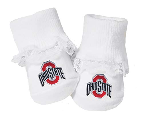 Future Tailgater Ohio State Buckeyes Baby Toe Booties with Lace