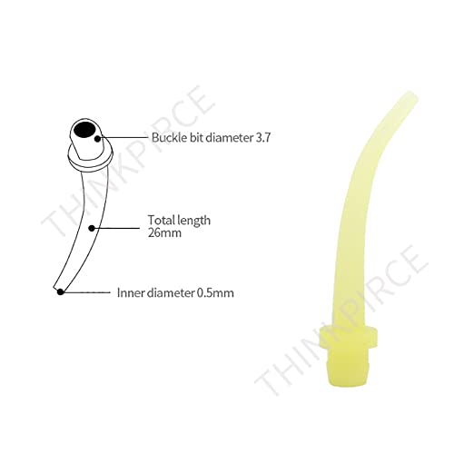 dental mixing tips and dental intra oral tips for dental impression mixing- 100pcs yellow