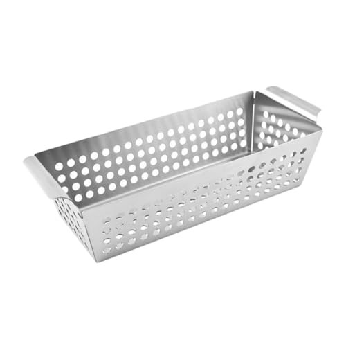 BESPORTBLE Stainless Steel Grill Pan Outdoor Bbq Grill Basket Veggies Easy Clean Multi-function Bbq Pan