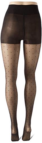 Hanes Script Women's Fashion Dot Compression Tights for Leg Support, Control Top, Sheer Toe, Black4