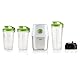 DOMO DO700BL Blender Smoothie Maker - Inklusive Rezeptheft und 3 Flaschen mit Trinkdeckel - Ideal zum Mixen von Eis, Nüssen, Samen und gefrorenem Obst - 1000W - Weiß