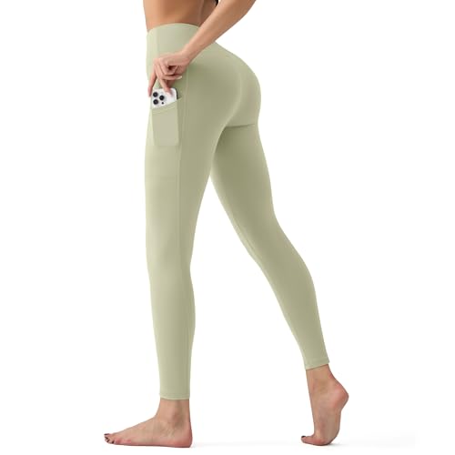 Image of YUDSUD High Waisted Leggings for Women with Pockets - Tummy Control Capris Yoga Pants for Workout Running Athletic Cycling
