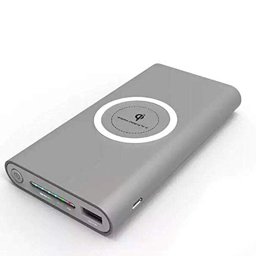 Cargador inalámbrico rápido y batería externa de 10000mAh con doble entrada QI