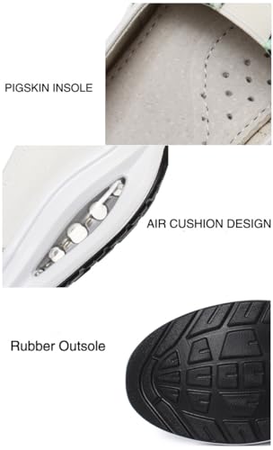 Women's Floral Embroidery Lace Mesh Air Cushion Sneakers,Comfortable Orthopedic Diabetic Walking Toning Shoes Breathable Slip On Platform Loafers3