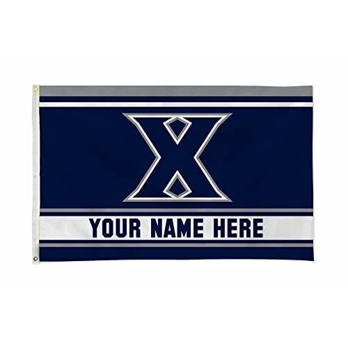 Rico Industries NCAA Xavier Musketeers Standard Personalized - Custom 3' x 5' Banner Flag - Made in The USA - Indoor or Outdoor Décor