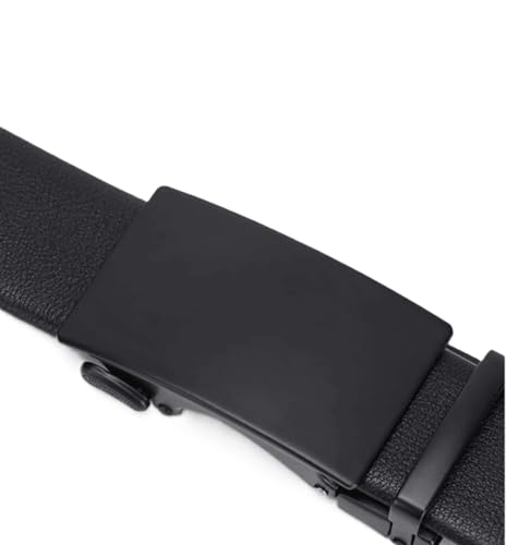 Men's Genuine Leather Ratchet Belt, Adjustable Click Slide Buckle, Trim to Fit2