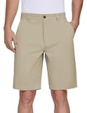 pull homme lacoste solde  PULI Short de golf pour homme avec couture d\'entrejambe de 22,9 cm, extensible, décontracté, pour le travail, la randonnée, séchage rapide, léger avec poches, kaki, 30