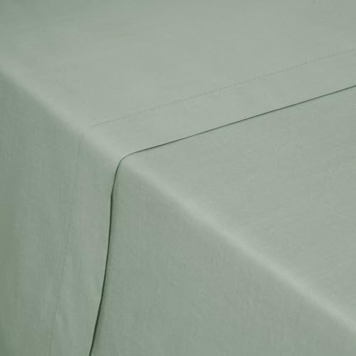 TRAMAS+ Completo Lenzuola Matrimoniale 160x200, 100% cotone, Biancheria da Letto, Lenzuola e 2 federa da letto, Certificata STANDARD 100 by OEKO-TEX - Verde Tiffany - 3