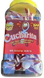 Large 100 piece Container of Tamarind Flavored Hot Spoon candy(cucharita Con Tamarindo) Pinatera Mexican classical party snacks