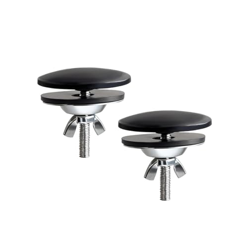 2 Piece 2 Inch Kitchen Sink Hole Cover, Kitchen Stainless Steel Faucet Hole Cover, Sink Tap Hole Cover (Black)