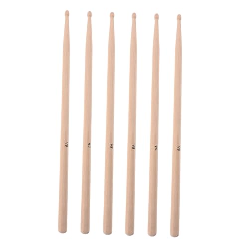 Cabilock 3paare Schlagzeug Sticks aus Ahornholz Drums Drumsets und Jazz-drums Wiederverwendbare Holz-drumsticks mit Ergonomischem Design für Anfänger und Profis
