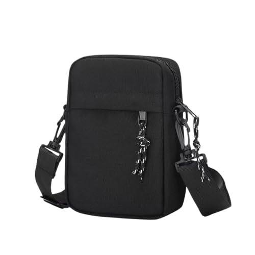Shoulder Bag Bolsa Transversal Masculina Feminina Pequena Preta QUBCCUM