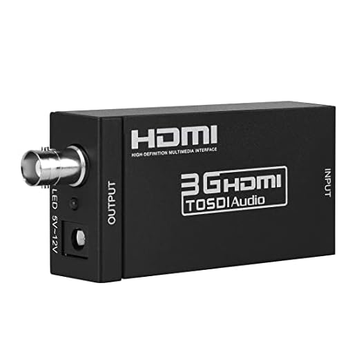 Conversor HDMI para SDI, HDMI para SD-SDI HD-SDI 3G-SDI, adaptador de áudio e vídeo, suporta 1080P 1080I para câmera e monitor de home theater
