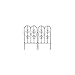 Plow & Hearth 51541-GUN Montebello Iron Metal Scroll Outdoor Short Garden Fence, Set of 2, 18" L x 34" H, Burnished Bronze Finish