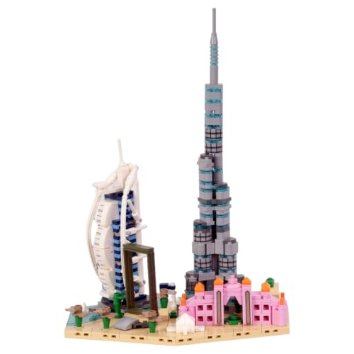 Image of Iconic Horizons Dubai: The Golden City | Building Block Set | Dubai Architectural Landmarks Model Kit | Collectible Building Block Set