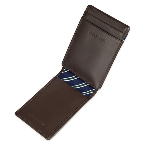 Image of Tommy Hilfiger Men's Tie Fabric Magnetic Front Pocket Wallet
