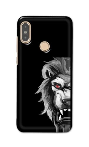 Image of PRINTFIDAA Printed Hard Back Cover Case for Mi Redmi Note 5 Pro Back Cover (Angry Lion) -112