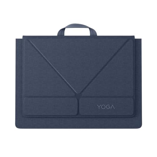 Lenovo Yoga Tote Sleeve Case for Laptops with 14-inch Display, Multi-Compartment Organizer with Convertible Stand, Lightweight Protective Polyester & Microfiber Sleeve, Cosmic Blue