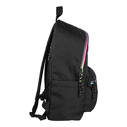 Mochila escolar MILAN Sunset 22L negra con doble compartimento grande 5