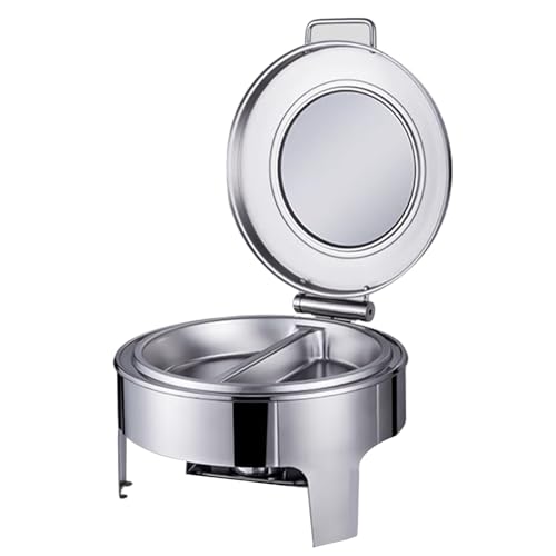 Juego de platos para rozaduras con tapas transparentes – Bandejas de 6,5 cm para servir alimentos para catering, fiestas, eventos y bufés – ideal para mostrar platos calientes
