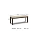 Signature Design by Ashley Moriville Casual Rustic Upholstered Dining Bench, Grey & Brown