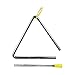 Hand Percussion Triangle, Wear Resistance Easy Operation Good Resonance Triangle Set Metal with for Kids Early Education (5 Inch)