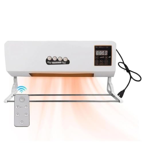 Wall Mounted Air Conditioner and Heater Combo, 2-in-1 Portable AC Fan Unit No Window Needed, Fast Heating & Cooling for Bedroom Garage RV Camper, Sliver+Towel Rack